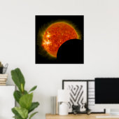 Poster Éclipse solaire en cours (Bureau à domicile)