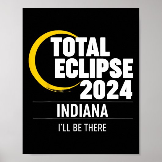 Poster Éclipse solaire Indiana 2024 (Devant)