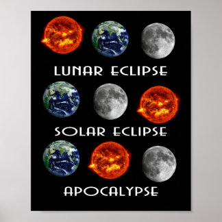 Poster Éclipse solaire Lunaire Apocalypse