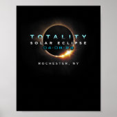 Poster Eclipse solaire officielle 2024 Rochester (Devant)