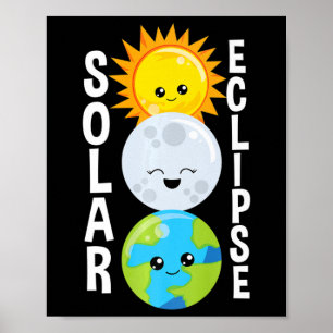 Poster Éclipse Solaire Pour Adultes Jeunes Et Enfants