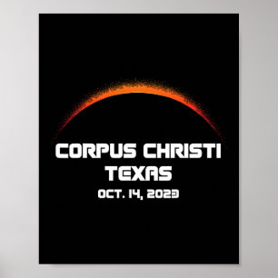 Poster Éclipse Solaire S Corpus Christi Automne