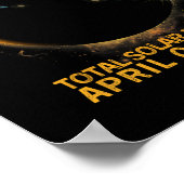 Poster Éclipse solaire Tee 2024 Total Éclipse solaire 4.0 (Coin)