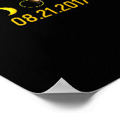 Poster Éclipse solaire totale 2017 (Coin)