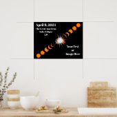 Poster Éclipse solaire totale 2024 (Cuisine)