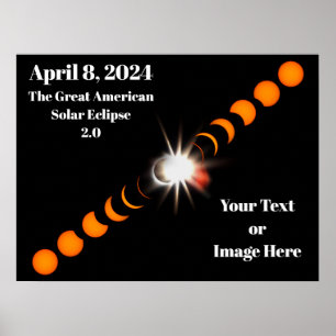 Poster Éclipse solaire totale 2024