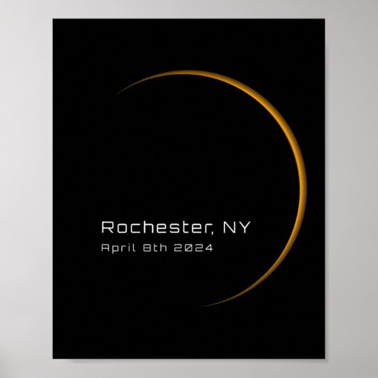 Poster Éclipse solaire totale 2024 (Devant)