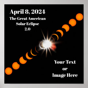 Poster Éclipse solaire totale 2024