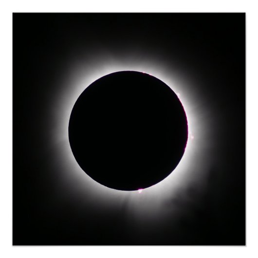 Poster Éclipse solaire totale 8 avril 2024 (Devant)