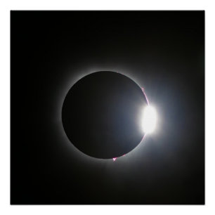 Poster Éclipse solaire totale 8 avril 2024