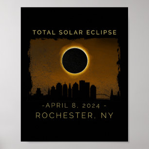 Poster Éclipse Solaire Totale À Rochester New York