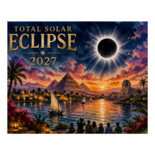 Poster Éclipse solaire totale de 2027 en Égypte