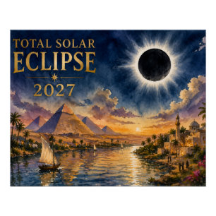 Poster Éclipse solaire totale de 2027 en Égypte