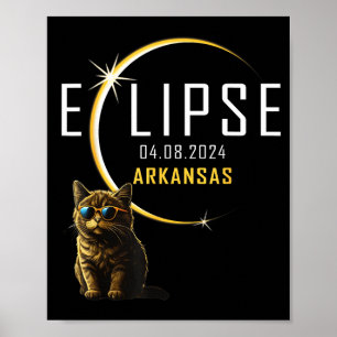 Poster Éclipse solaire totale de l'Arkansas 2024 T-shirt