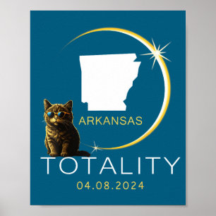 Poster Éclipse solaire totale de l'Arkansas 2024 T-shirt