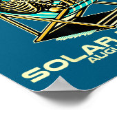 Poster Éclipse solaire totale de squelette drôle (Coin)
