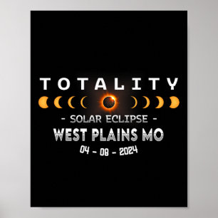 Poster Éclipse solaire totale de West Plains Mo 2024