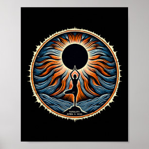 Poster Éclipse solaire totale du 8 avril Totalité Femmes