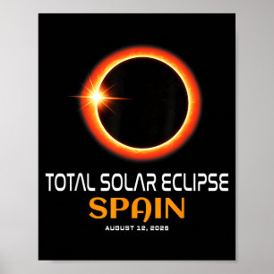 Poster Éclipse solaire totale en Espagne 2026 du 12 août