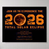 Poster Éclipse Solaire Totale Événement 2026 (Devant)