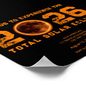 Poster Éclipse Solaire Totale Événement 2026 (Coin)