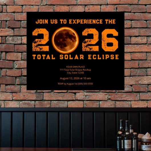 Poster Éclipse Solaire Totale Événement 2026