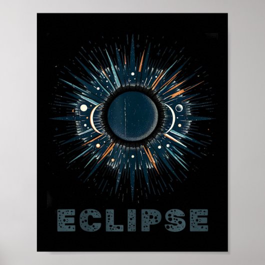Poster Éclipse solaire Vintage officielle (Devant)
