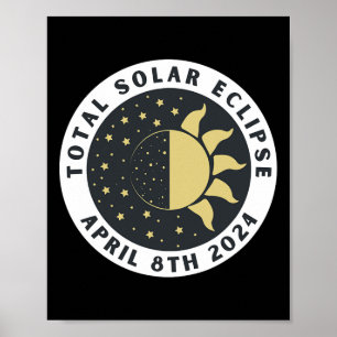 Poster Eclipse - Total Éclipse Solaire - Totalité 2024