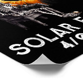 Poster Éclipse totale solaire drôle squelette d'avril (Coin)