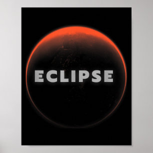 Poster Éclipse Universelle Totale Lunaire Éclipse Solaire