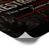 Poster Éclosion de zombie en quarantaine – Zone interdite (Coin)