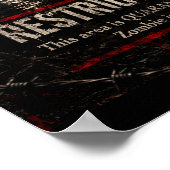 Poster Éclosion de zombies en quarantaine – Zone interdit (Coin)