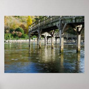 Poster Écluse de Marsh Horsebridge River Thames Automne