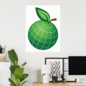 Poster Eco Globe Fruit Green Earth Leaf Sphere (Bureau à domicile)