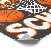 Poster École 100e 100 Jours École Basketball Enseignant D (Coin)
