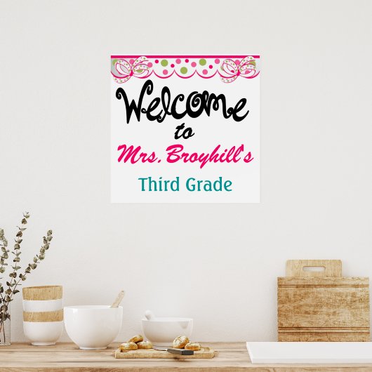 Poster École - Accueil de la classe de l'enseignant - SRF (Cuisine)