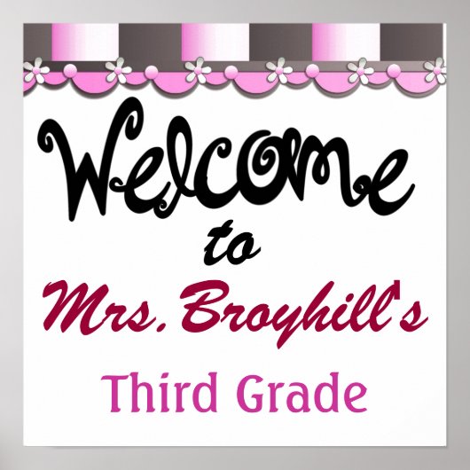 Poster École - Accueil de la classe de l'enseignant - SRF (Devant)