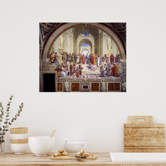 Poster École d'Athènes, de Stanza della Segnatura (Cuisine)
