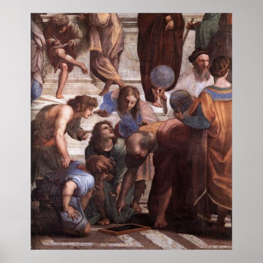 Poster École d'Athènes (détail - Euclide) (Devant)