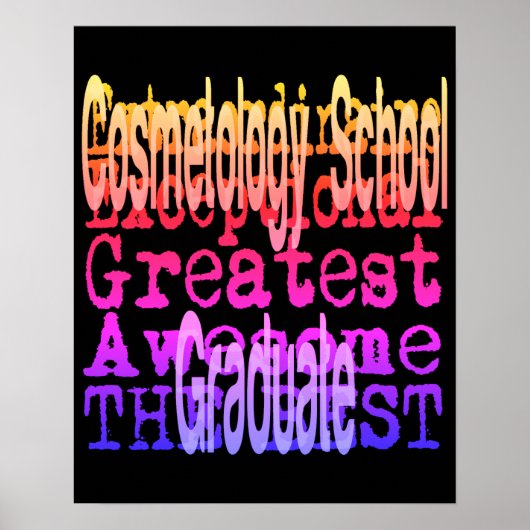 Poster Ecole de Cosmetologie Diplômé Extraordinaire (Devant)