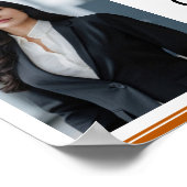 Poster École de droit Orange Personnalisée - Fête d'obten (Coin)