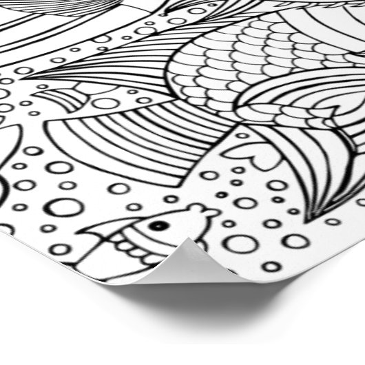 Poster École De Poisson Inspiré 2 (Coin)