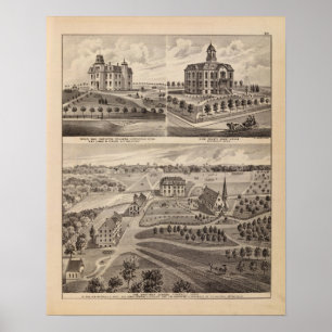 Poster École de Shattuck, Faribault Willis Hall,
