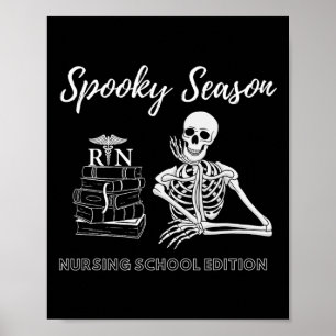Poster École de soins infirmiers Étudiant Halloween Squel