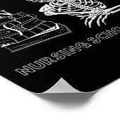 Poster École de soins infirmiers Étudiant Halloween Squel (Coin)