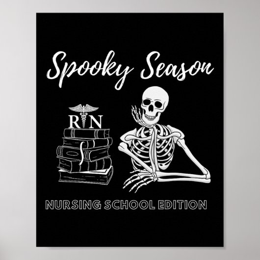 Poster École de soins infirmiers Étudiant Halloween Squel (Devant)