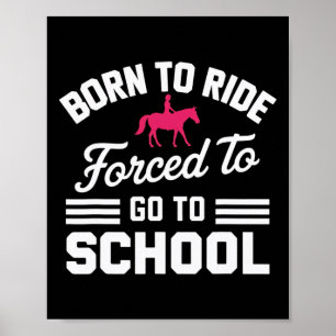Poster École d'équitation fille équestre