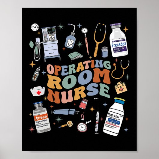 Poster École D'Infirmière Ou D'Infirmière Super Rétro (Devant)