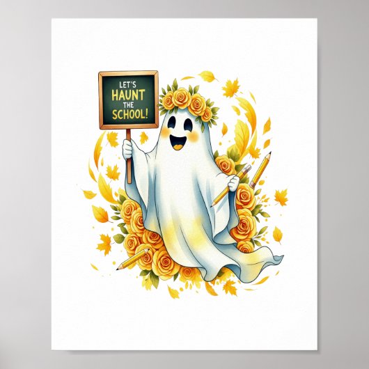 Poster École Ghost Haunt Halloween (Devant)