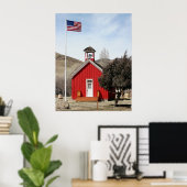 Poster École rouge à une pièce, Wellington, Nevada (Bureau à domicile)